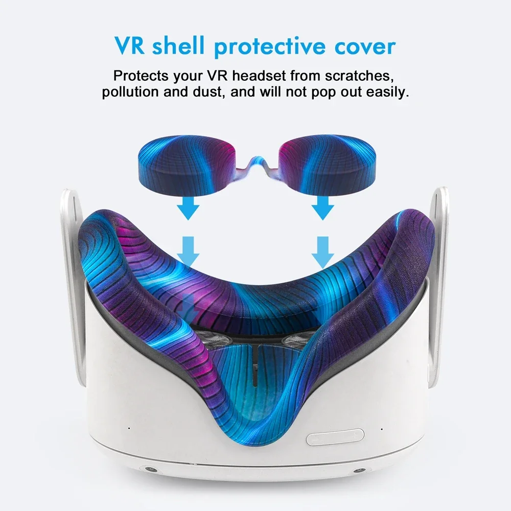 VR Protective Cover Set For Oculus Quest 2 VR Touch Controller Shell Case With Strap Handle Grip For Oculus Quest 2 Accessories