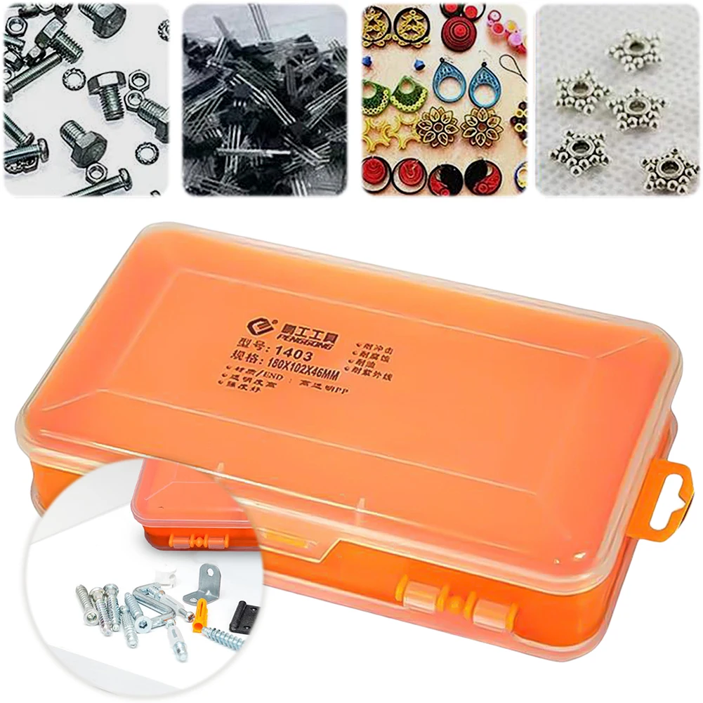 Plastic Double-Side Tool Box Storage Tool Case Compartment Hand Tools Storage Boxes Transparent Multifunctional for Small Things