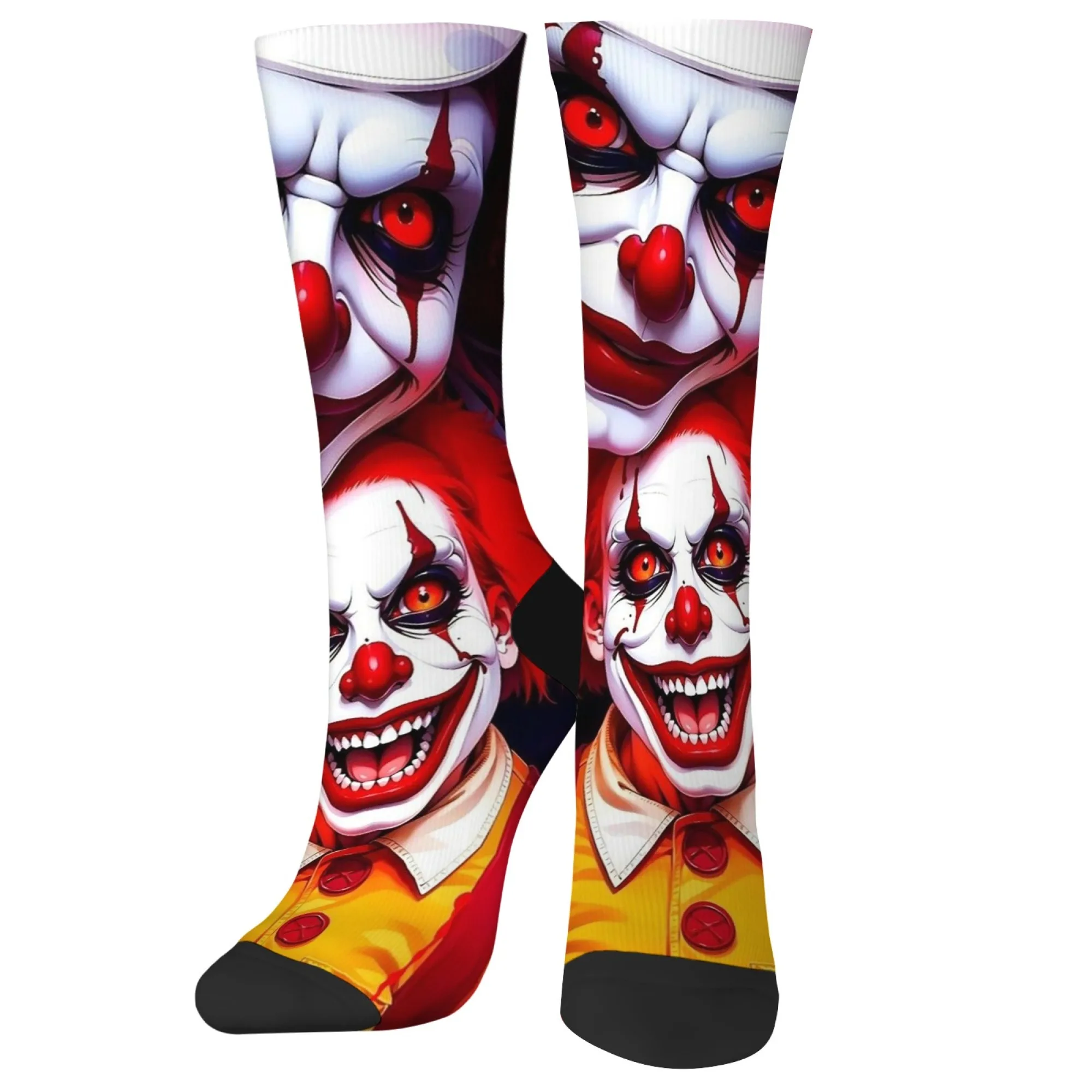 

Новинка в стиле ужасов Crazy Clown, забавные носки в стиле Харадзюку, модные мужские носки в стиле ретро, мягкие и удобные нескользящие теплые носки, подарок на праздник