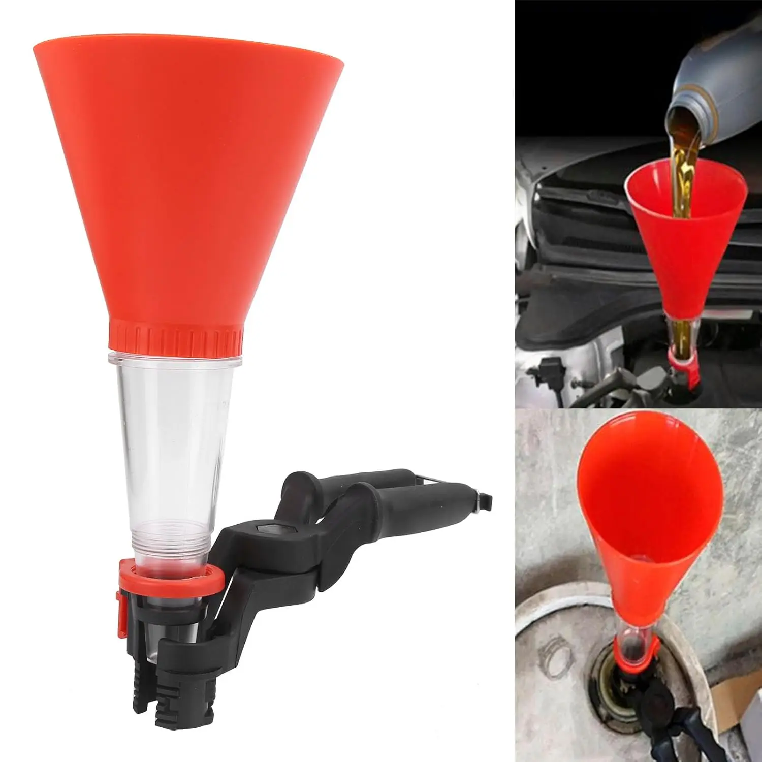 

Регулируемый кронштейн, набор воронок для моторного масла с фиксированным носиком для заправки автомобиля, бензиновая дизельная жидкость, герметичные аксессуары