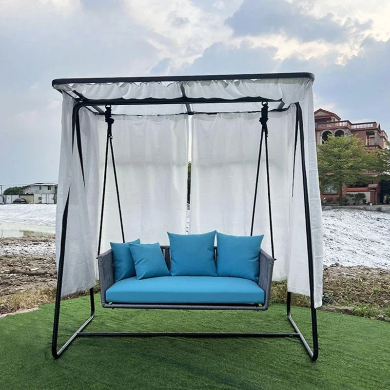 Outdoor balcony hanging basket bed and breakfast furniture hanging indoor swing Internet celebrity home single rattan bird'