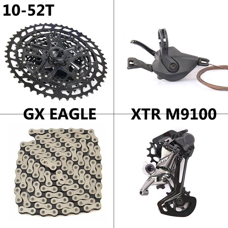 SRAM XO1 X01 EAGLE 1x12 Speed MTB Bicycle Groupset,10-52T,XTR,M9100,10-51T,Trigger Shifter Lever,Rear Derailleur,SGS Bike Kit