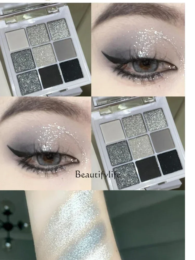 

Smoky makeup eyeshadow European and American cement plate Spice girl tugging sister style dark eyeshadow plate