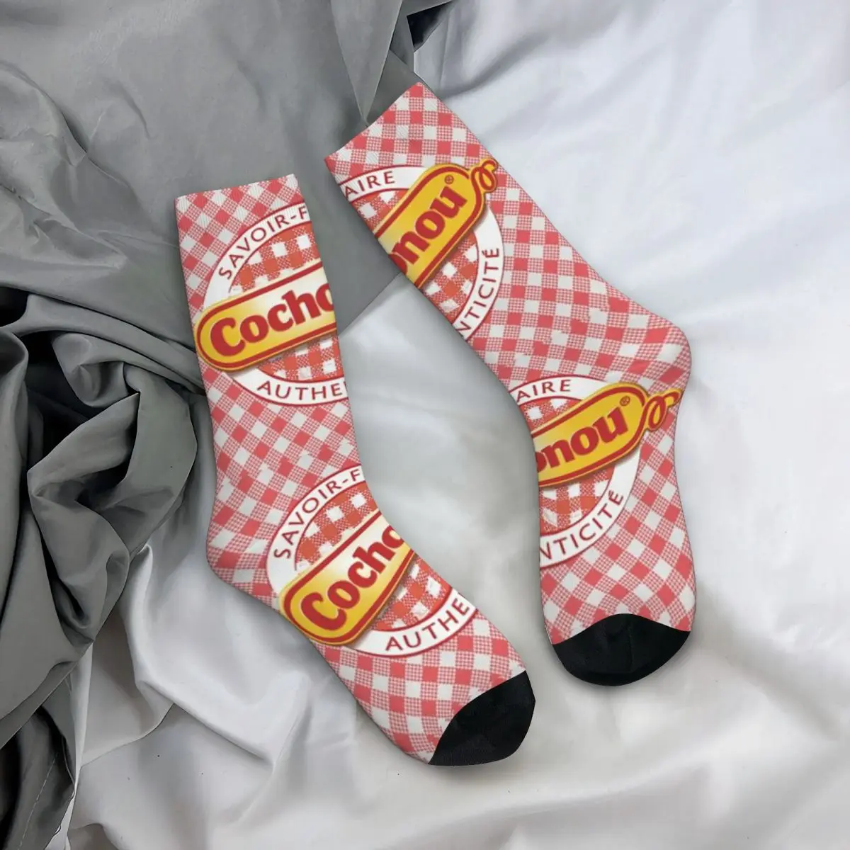 Cochonou Red Plaid Style Socks Harajuku Super Soft Stockings All Season Long Socks Accessories for Unisex Birthday Present