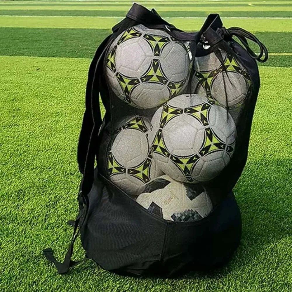 Durable Footballs Storage Bag Large Capacity Lightweight Balls Carry Shoulder Pouch Scratch Prevention Canvas