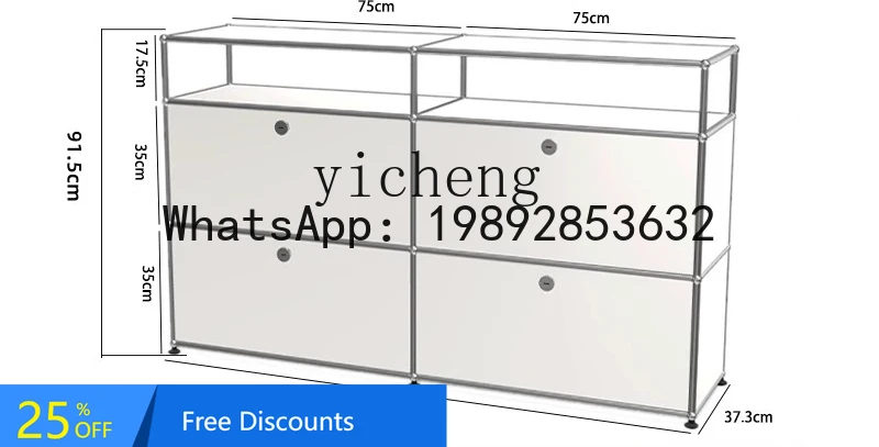 

AA side cabinet module combination TV cabinet stainless steel bedside simple storage cabinet