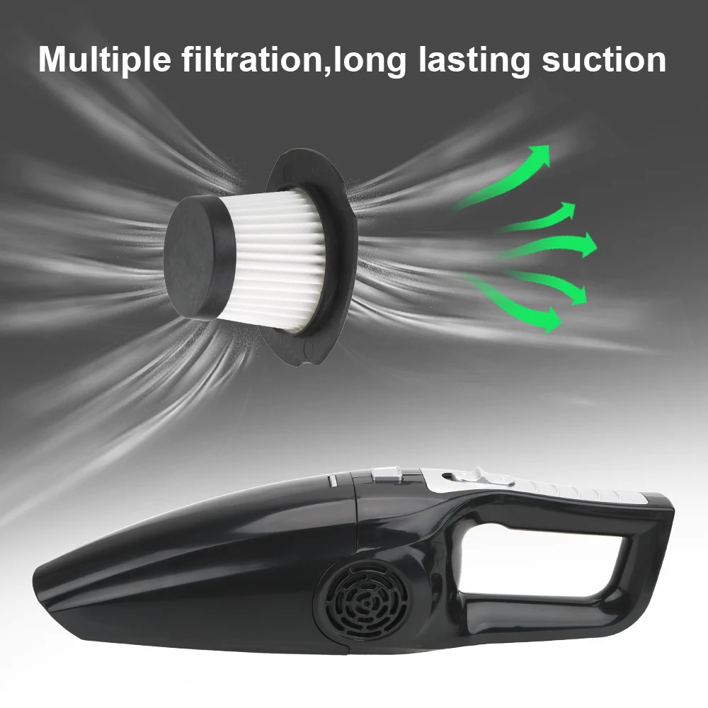 Portable Car Vacuum Cleaner High Suction Dry and Wet Dual-use Vacuum Powerful Mini Vacuum Cleaner Suitable for Car Interiors