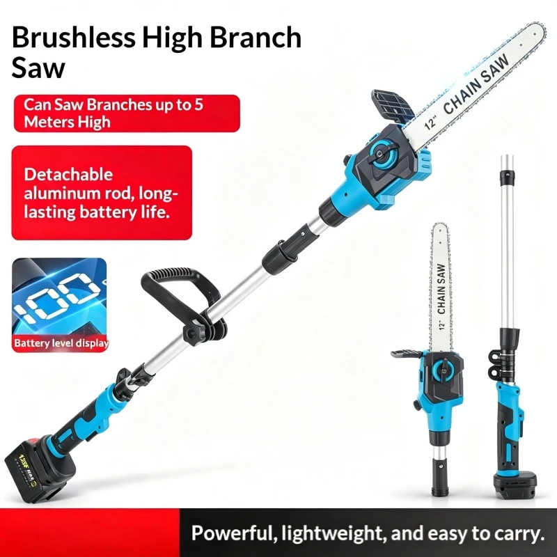 Electric High Branch Saw Segmented Combination Pole Motosierra Electrica Batería Mellwin Mini Batería Gisam Piła Łancuchowa 톱