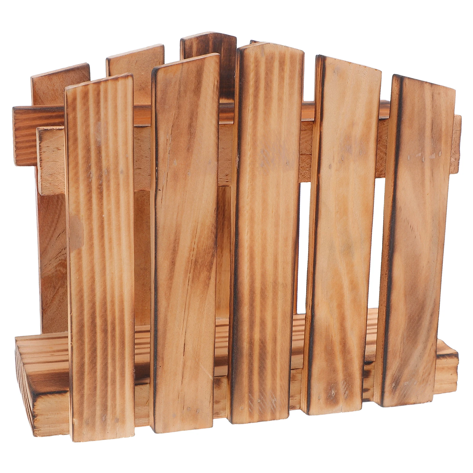 農家風木製ナプキンホルダー-ヴィンテージ-立て型ペーパータオルディスペンサー-滑り止めベース-キッチン-ダイニングルーム-コーヒーテーブル装飾用