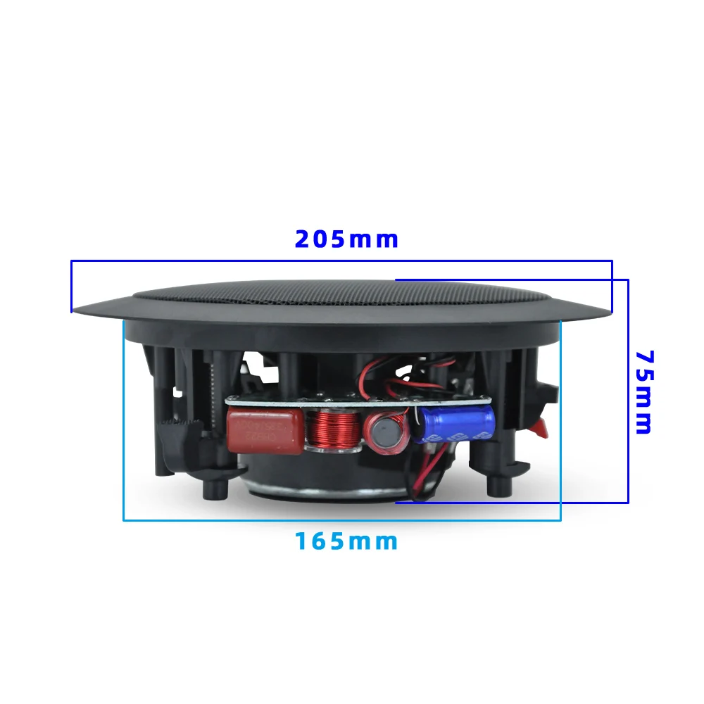 5inch 20W Coaxial Ceiling Speakers Dustproof Passive LoudSpeaker Public Address System Treble Bass for Bedroom Living Room - view 4