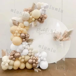 Sand White Boho Wedding Balloon Garland Arch Kit Kids Birthday Party Rose Gold Nude Latex Balloons Baby Shower Decoration Globos