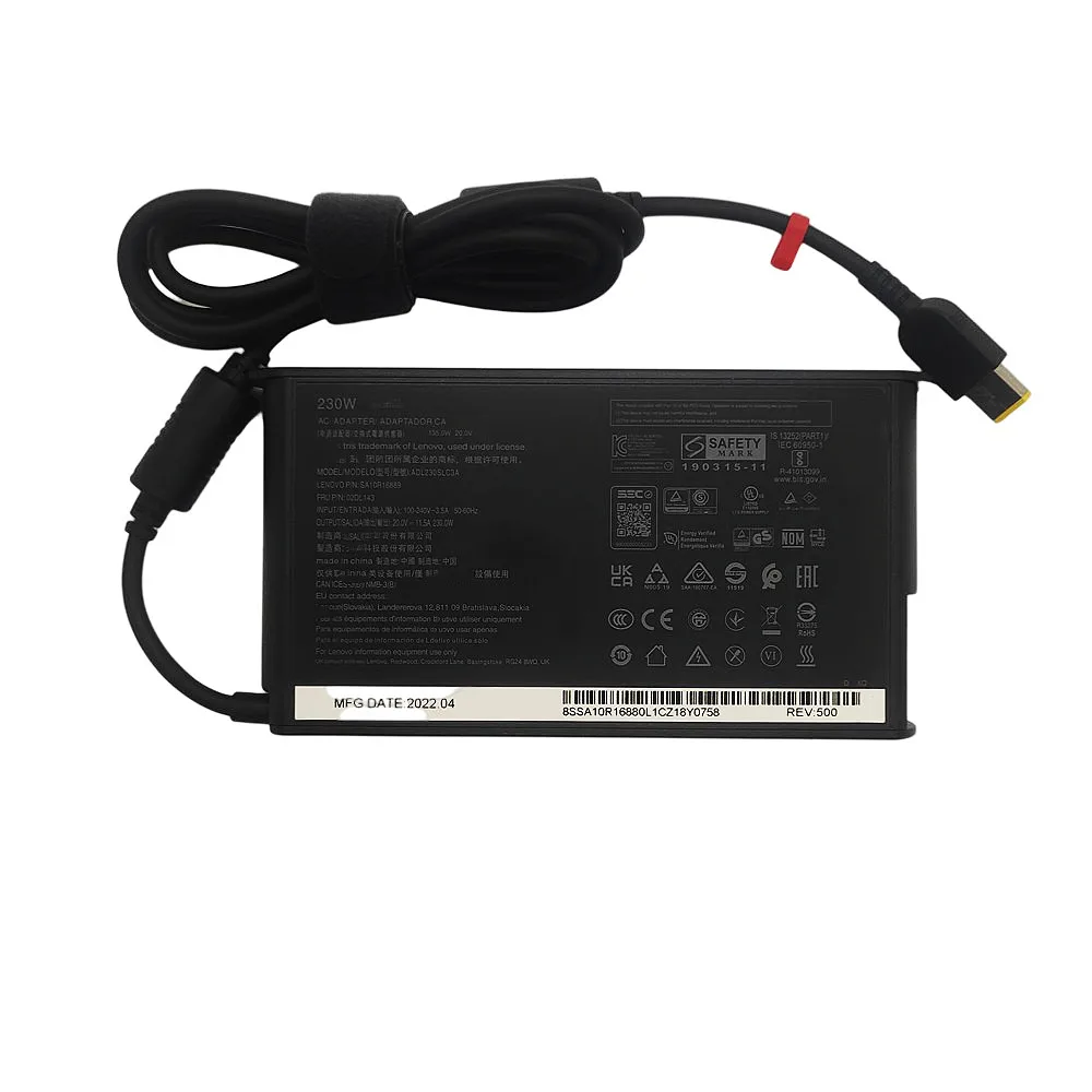 Imagem -03 - Genuíno 20v 11.5a 230w Carregador do Portátil Adl230sdc3a Adl230slc3a Adaptador ac para Lenovo Thinkpad W540 P71 P72 P73 Y900 Fonte de Alimentação