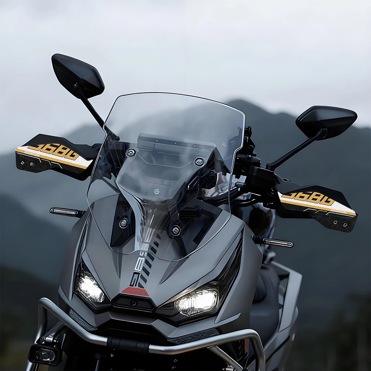 For ZONTES 368G 368 G 2024 1 Pair Frosted Motorcycle HandGuard Stickers Decor Moto Scooter Handlebar Vinyl Accessories Decals