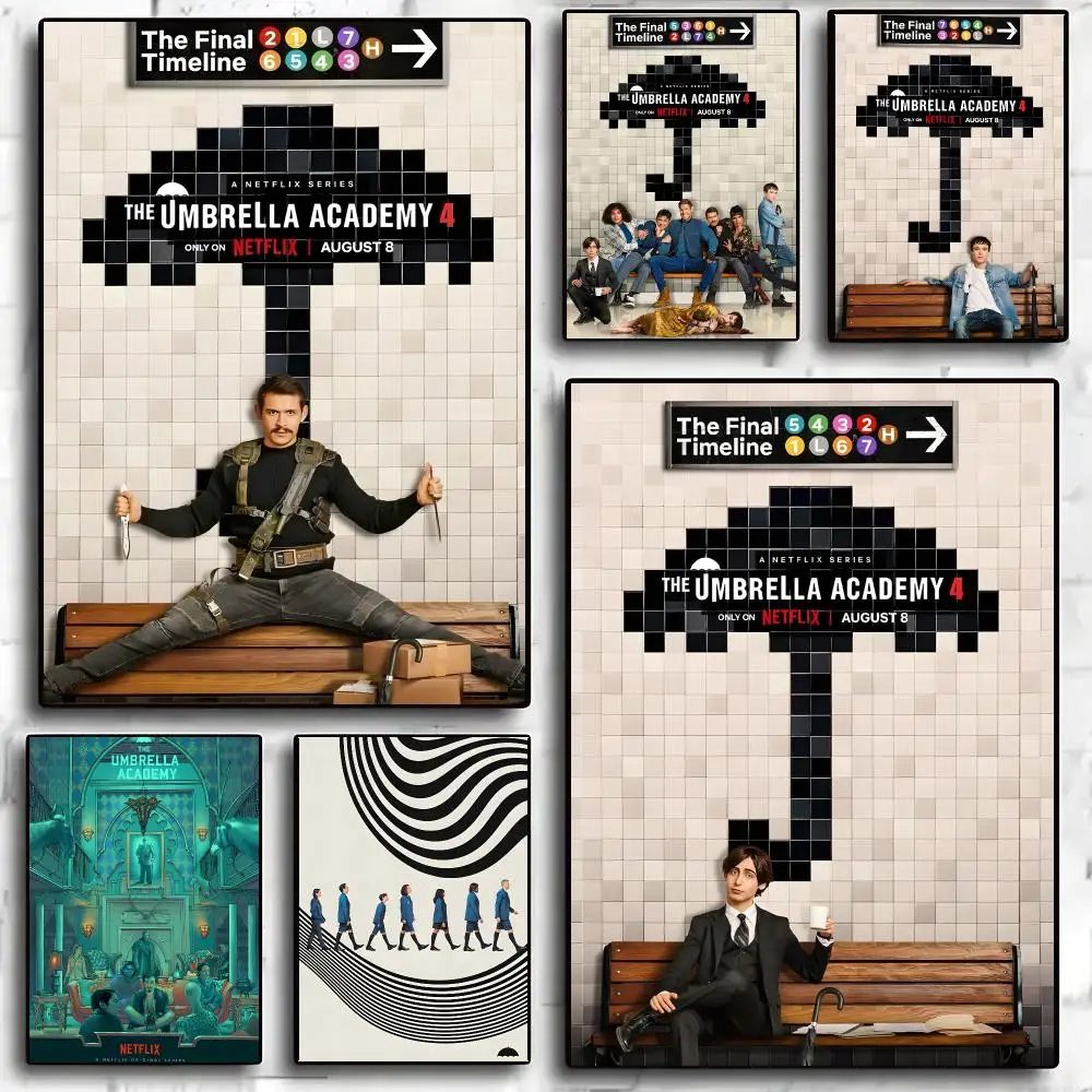 TV Series The Umbrella Academy Poster Self-adhesive Living Room Bedroom Party Bar Decor Moisture-proof Fade-resistant