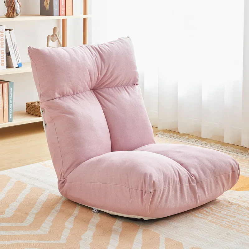 HOMEMORE furniture living room adjustable pink cotton tatami floor chair foldable lazy sofa with comfortable back support