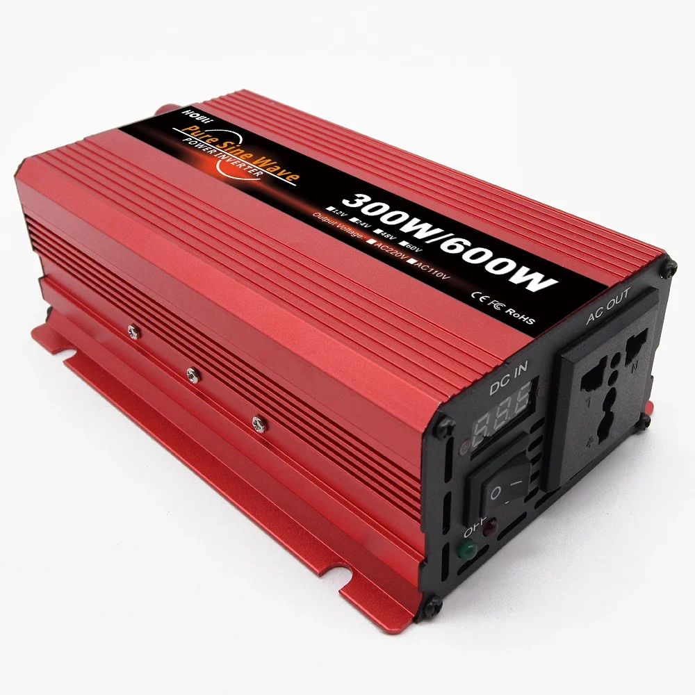 Car inverter 300w Inversor Inversor De Corriente 12V A 220V 600Watt Solar Inverter Pure Sine Wave Power Generator Inverter