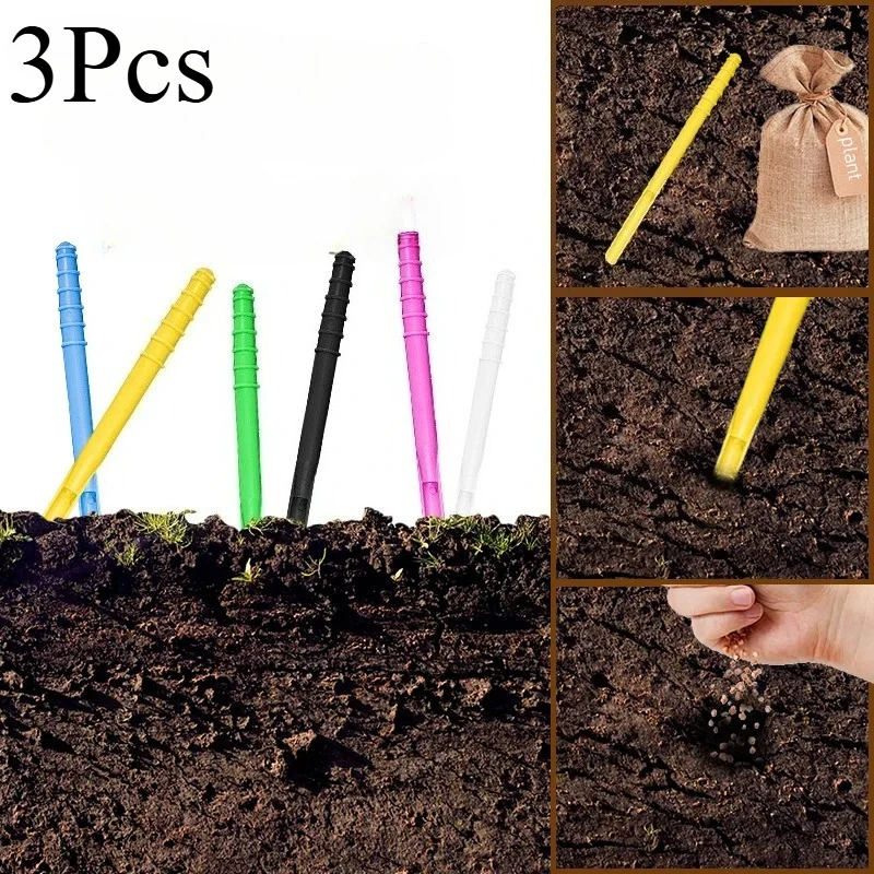 3Pcs Handheld Seed Dispenser, Mini Manual Seeder Tool For Garden Planting, Flower Pot & Garden Bed Essential Gardening Supplies
