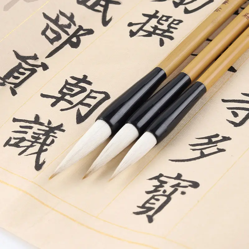 

Regular Script Calligraphy Brush Set Weasel Woolen Hair Brush Chinese Painting Practice Calligraphy Pen for Beginner Caligrafia