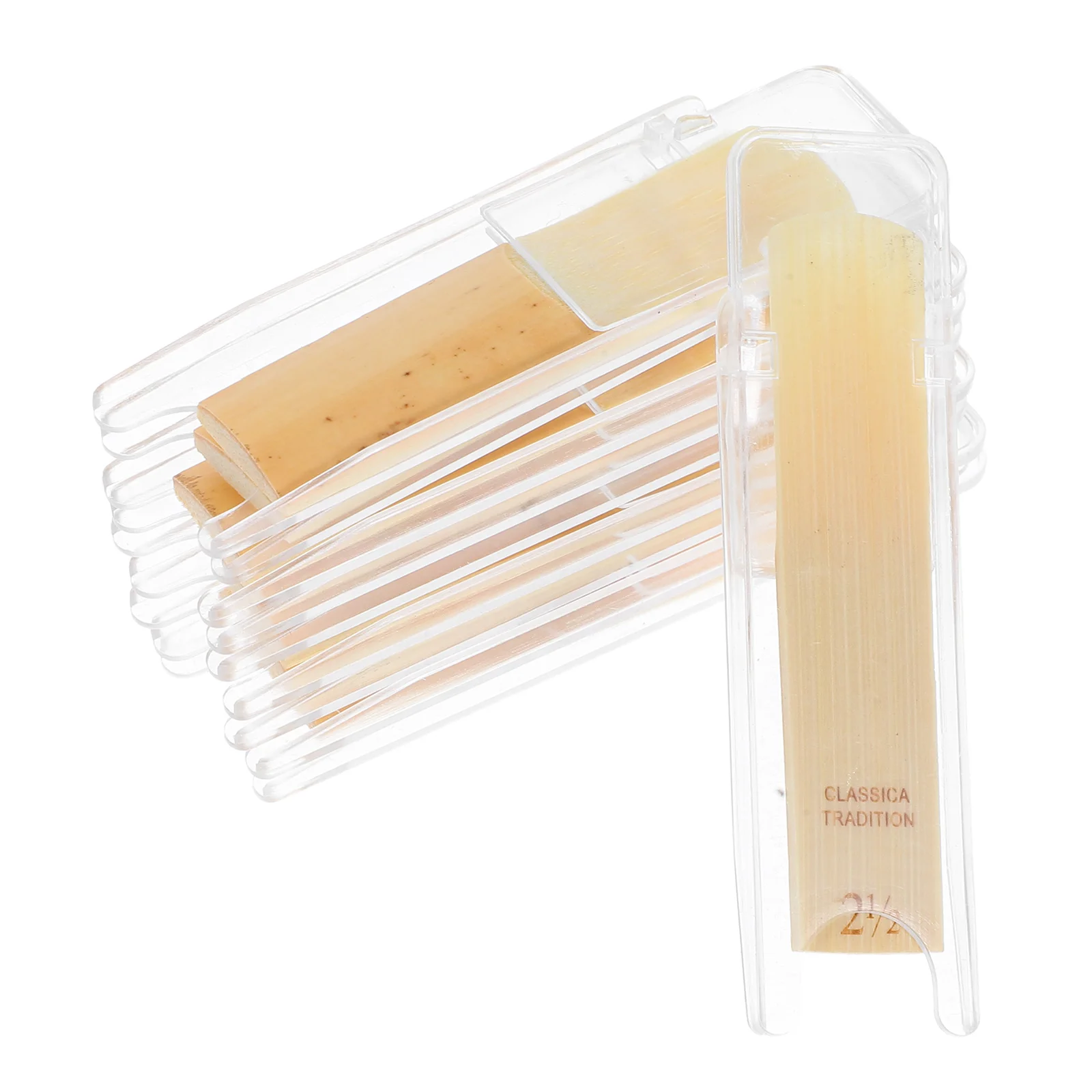 

10pcs Soprano 2.87X0.75X0.08In Wooden Reeds Durable Long Lasting Replacement Parts Soprano Saxophone Accessories Sax Reeds