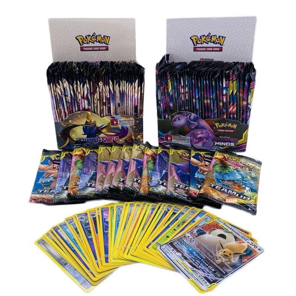 324Pcs/Box Pokemon Cards Evoling Skies English Vivid Voltage Vmax GX Series Booster Box Collection Trading Card Game Toys 