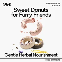Chicken Donut Dog Treats Freeze Dried Herbal Snack Bites for Puppies Small Dogs Training and Daily Rewards 1