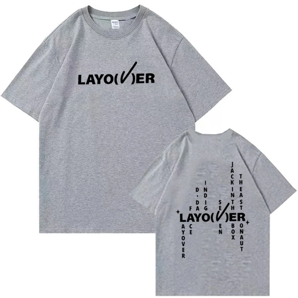Layover Shirt V Shirt Music Shirt Layover Graphic Tee Gift for Him Gift for Her O-Neck Short Sleeve Shirts