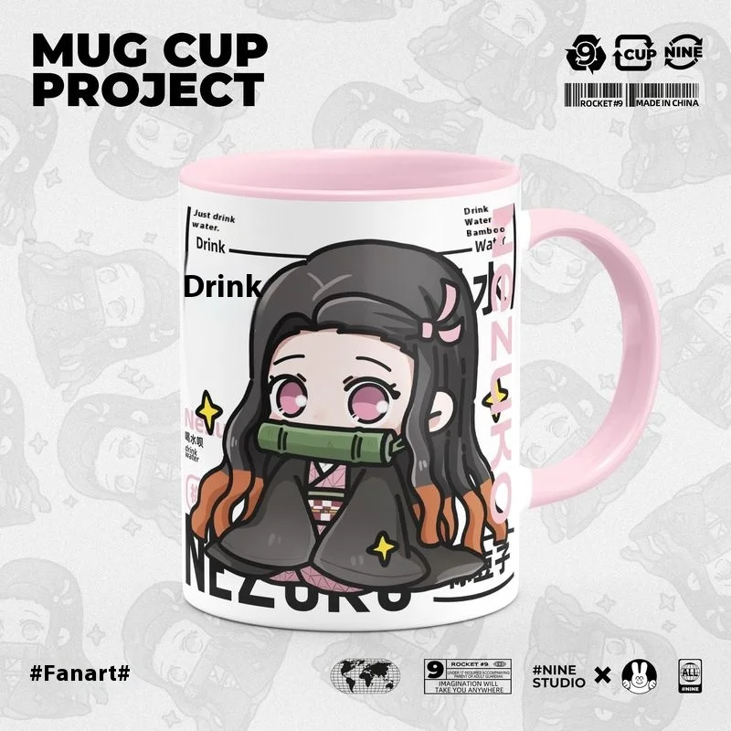 شيطان القاتل بليد كامادو تانجيرو كامادو Nezuko Kochou Shinobu Hashibira Inosuke Rengoku Kyojurou كوب ماء سيراميك لطيف الهدايا