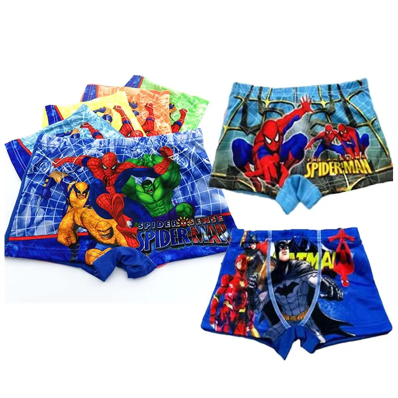 Spiderman Superhero Underpants Kid Panties Role Play Avengers Underwear Cute Boy Cotton Boxer Briefs Christmas Gift Short Bottom