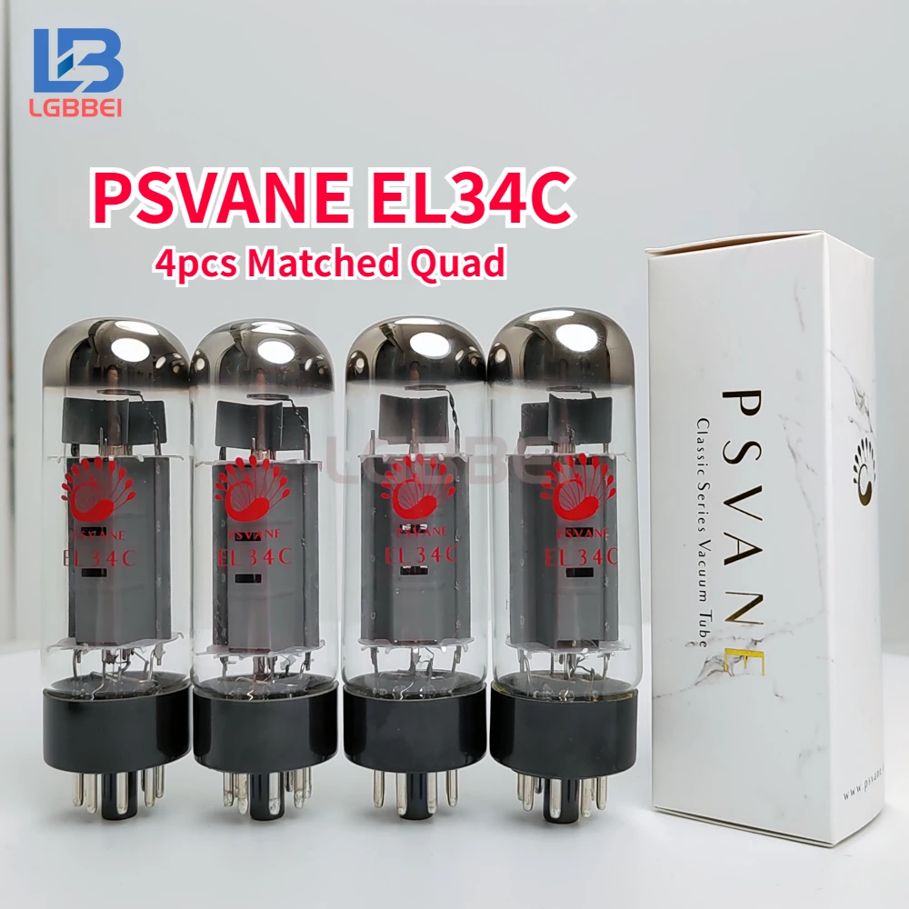 

PSVANE EL34C Вакуумная лампа заменяет EL34 EL34B 5881 6L6 6L6GC 6CA7 6P3P KT77 HIFI Аудиолампы Электронный ламповый усилитель Комплект DIY