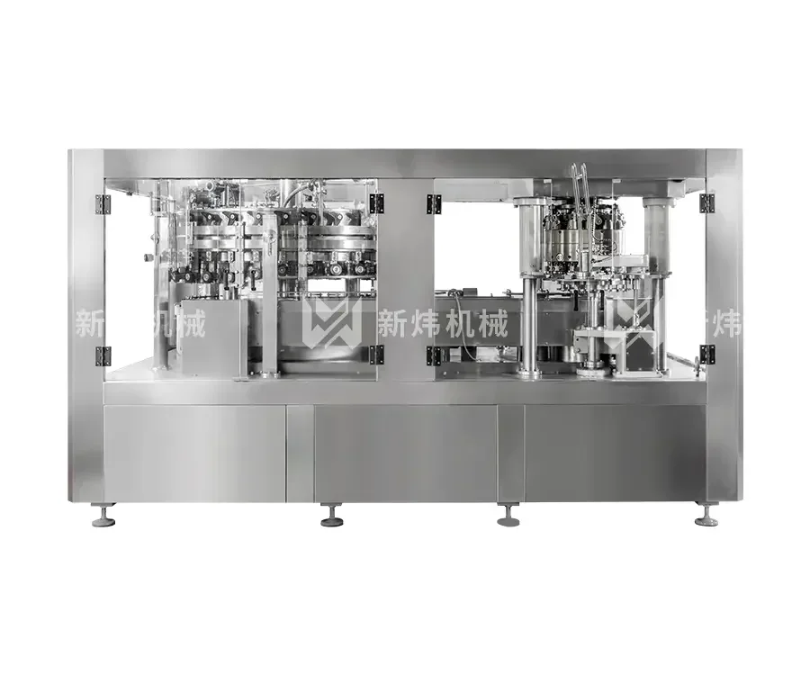 Tin Can Soda Beverage Production Line Canned Drink Automatic Monoblock 2 In 1 Filling And Sealing Machines