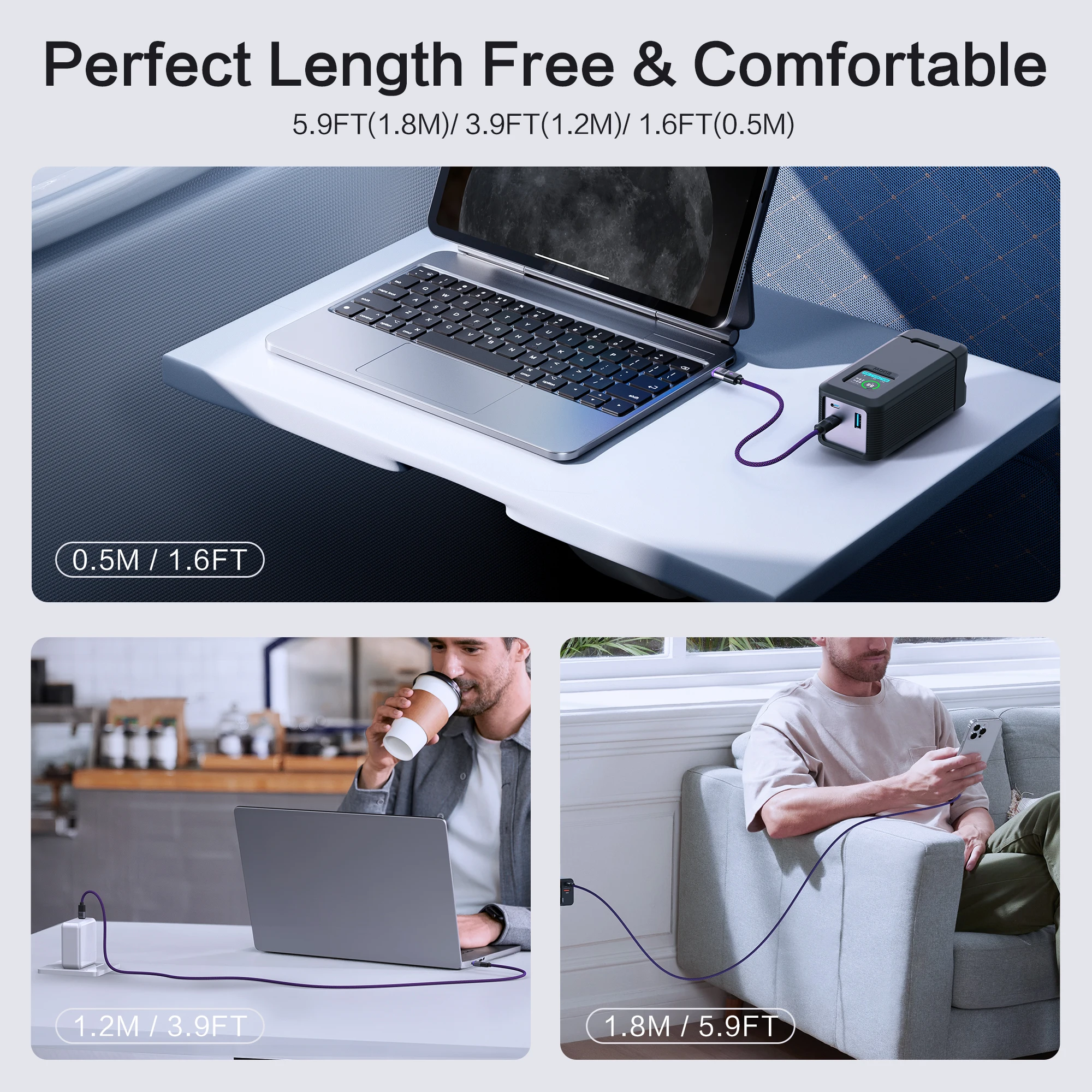 240 واط نوع C كابل شحن مغناطيسي PD3.1 USB C إلى USB C/مايكرو USB شاحن مغناطيسي سلك شحن سريع للهاتف المحمول اللوحي