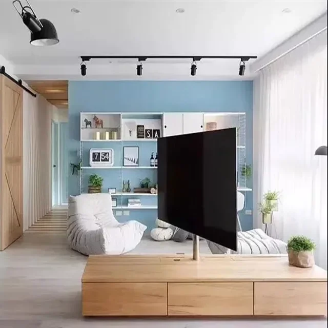 2026/Remote control 360 degree rotating tv stand automated swivel tv base