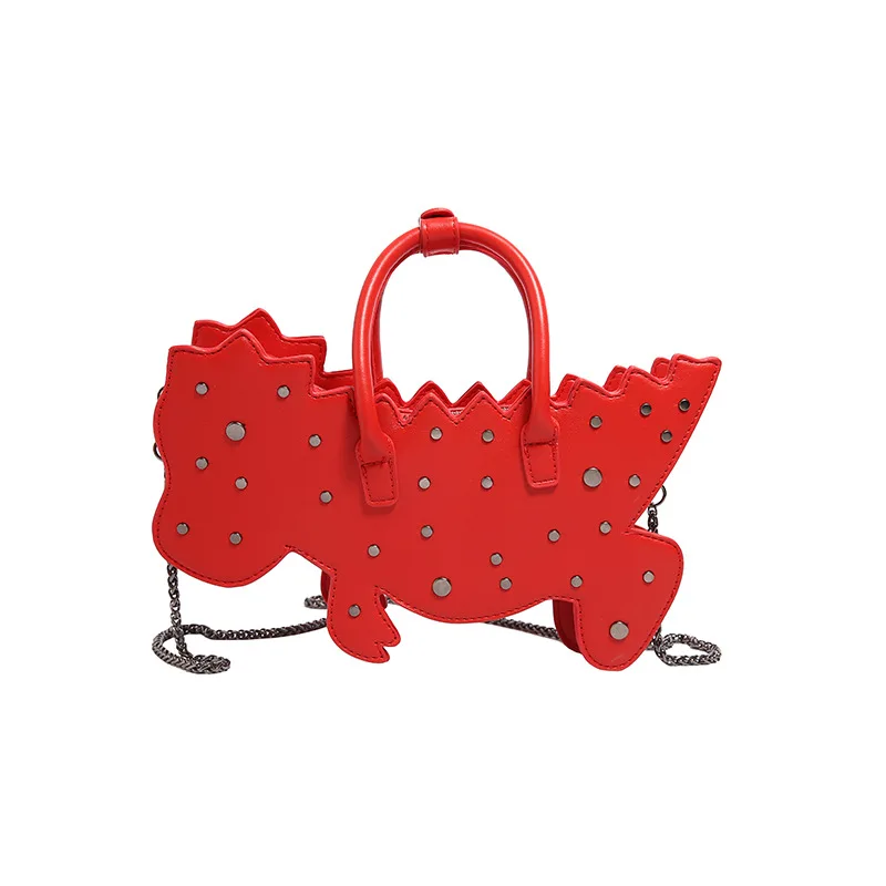 

Dinosaur Shape Crossbody Bag - Trendy Studded Shoulder Purse for Women Cute Cartoon Handbag for Work & Daily