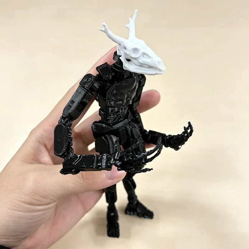 Horror Articulated Skeletal Deer Beast Wendigo Action Figure 3D Printed Multi-Joint Monster Model Skull Head Dark Gothic Desktop