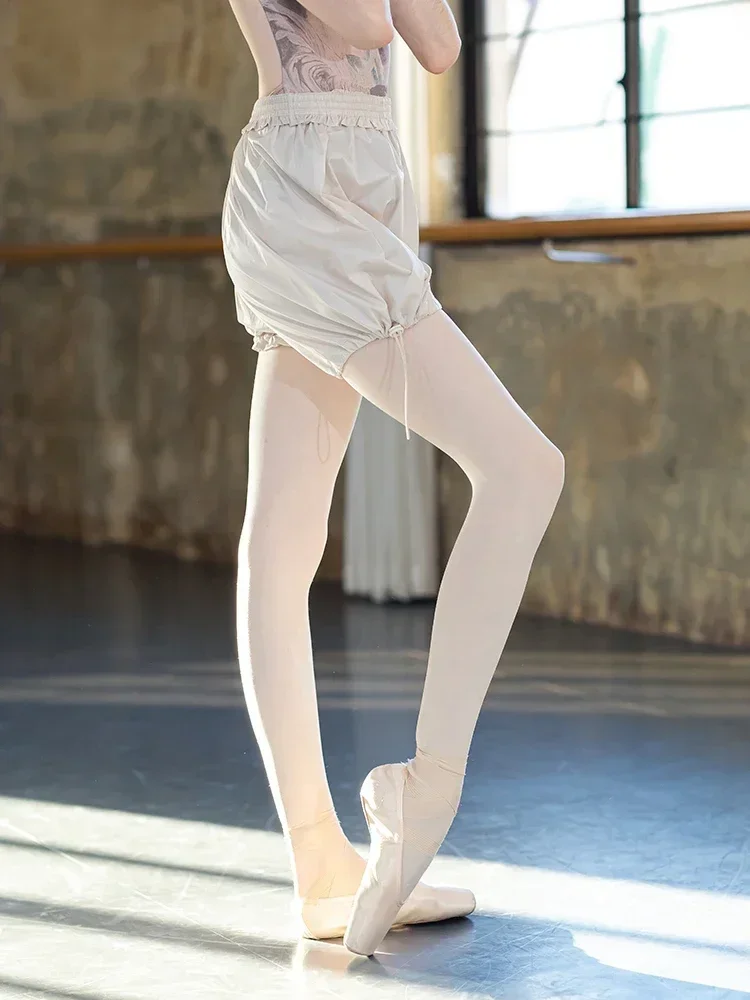 

summer gray/apricot ballet trouser girls gymnastics leotard jumpsuit women sweaty pants for dancing adult ballet dance shorts