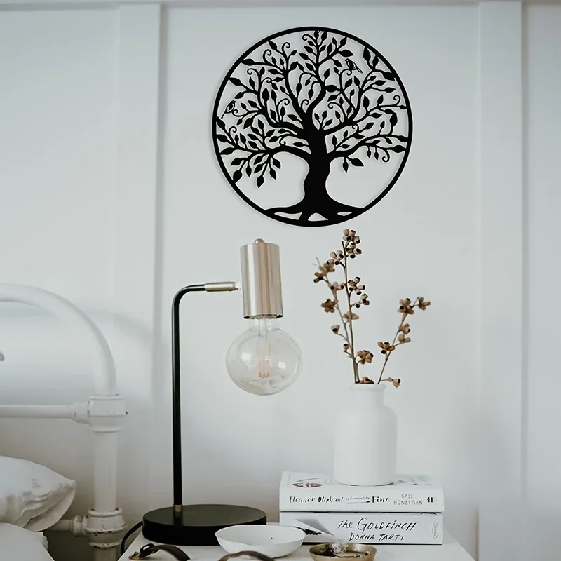 

1pc, Tree of Life Metal Home Art Wall Hanging Decor Living Room Bedroom Study Exhibition Hall Church Decoration