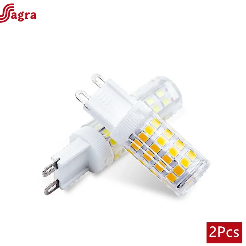 2pcs G9 LED Lamp 3W 5W 7W 9W AC 220V Led Corn Bulb 33 51 75 leds SMD2835 360 Beam High Quality Ceramic Mini Chandelier Lights