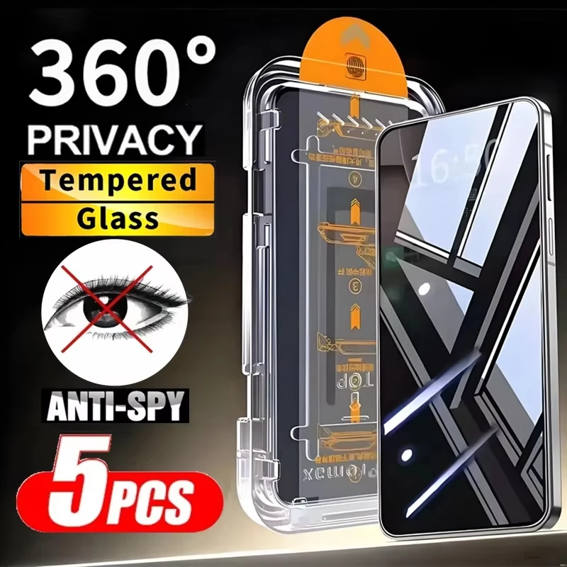 

5/1Pcs Dust Free Anti Spy Tempered Glass For Xiaomi Poco F7 Pro Glass Poco F7 Easy Install Protective Screen Protector PocoF7
