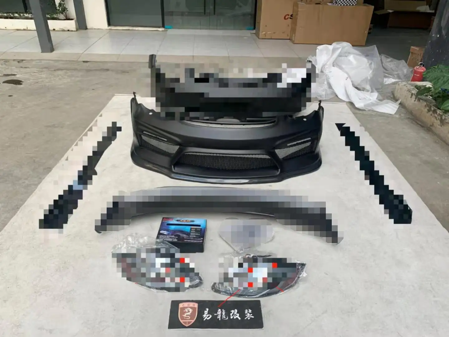 

GT4 Style Front Bumper for Porsche Cayman Boxster 987 2004-2008 FRP front bumper with Led light Car body kit GT4 style 987.1