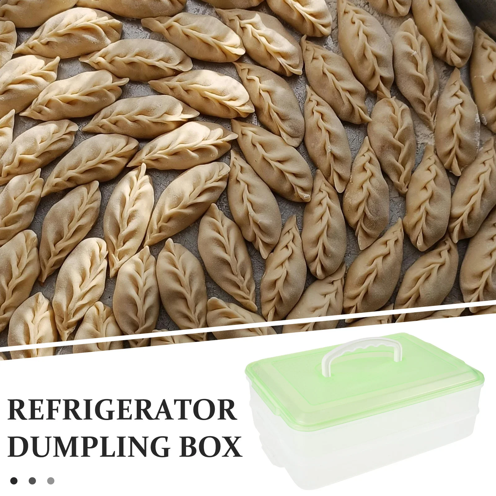 

Refrigerator Dumpling Storage Box Plastic Multi-Grid Organizer Large Capacity Fridge Food Storage Container
