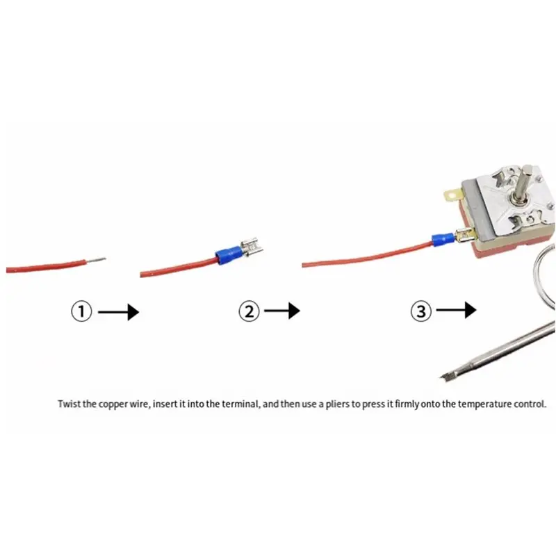 AT28-Adjustable 60-200C Electric Oven Thermostat Hot Temperature Controller Knob Type Temperature Control Switch 16A