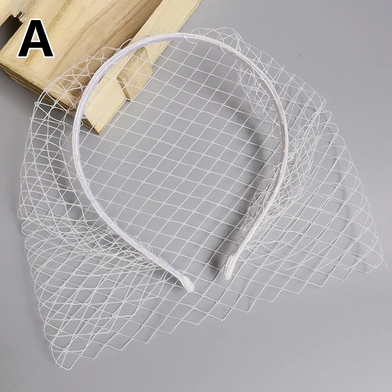 New Face-Covering Veil Headband Elegant Mesh Headband Veil Face Net Mask Wedding Bridal Headwear Party Dress Hair Accessories image 3