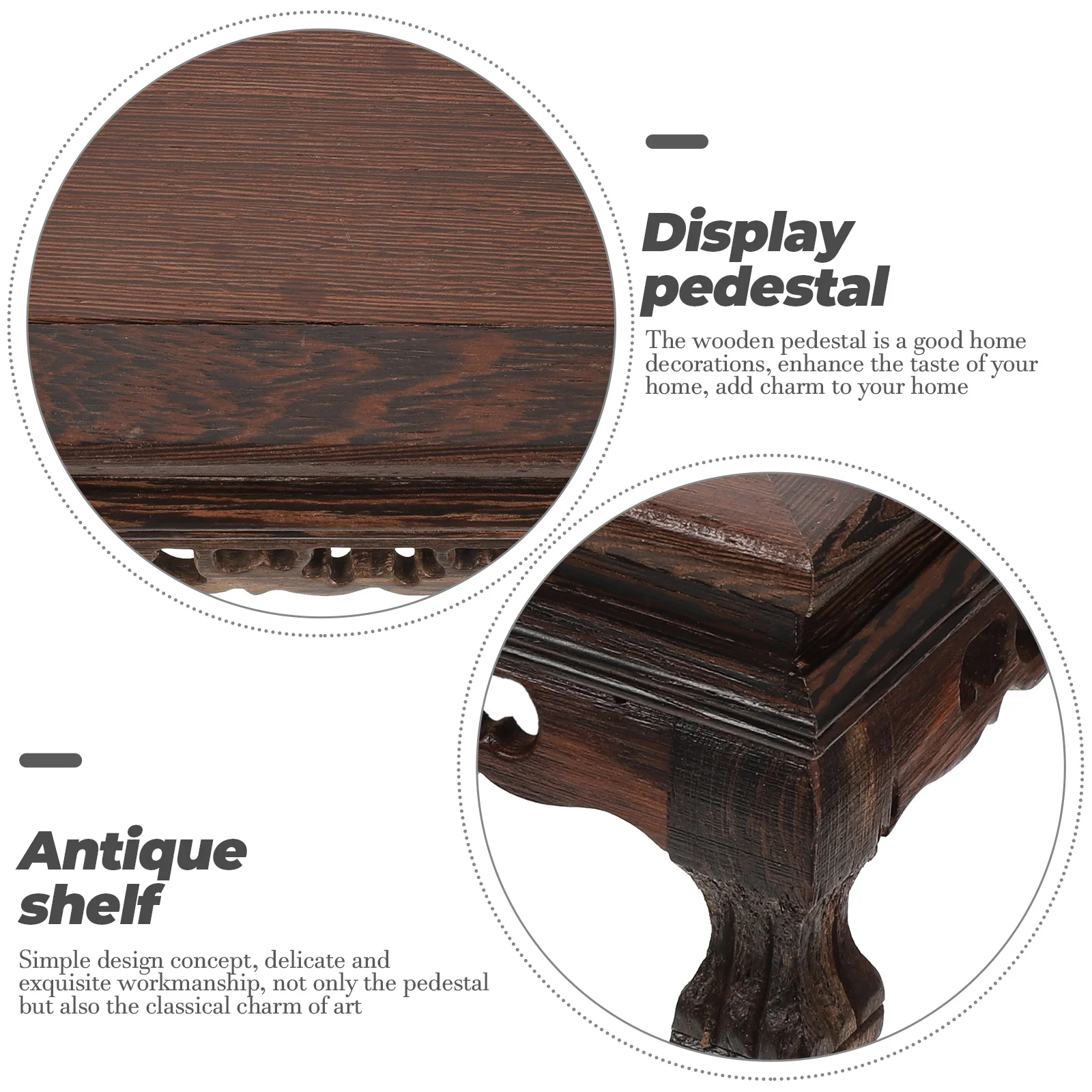 

Wooden Display naments Plant Pedestal Home Decor Shelf Craft Statue Potted Flower Vase Quality Wood Sturdy