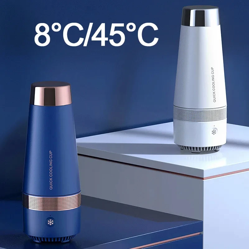 New USB Portable One-Key Heating and Cooling Thermos Bottle, Household Business Sports Bottle, aluminium Water Cup