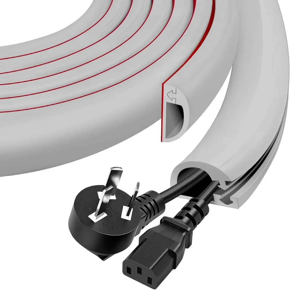 

Professional Self-Adhesive Cord Hider Raceway Wall Mount Cord Covers Raceway 1m Flexible Cable Management Home Office