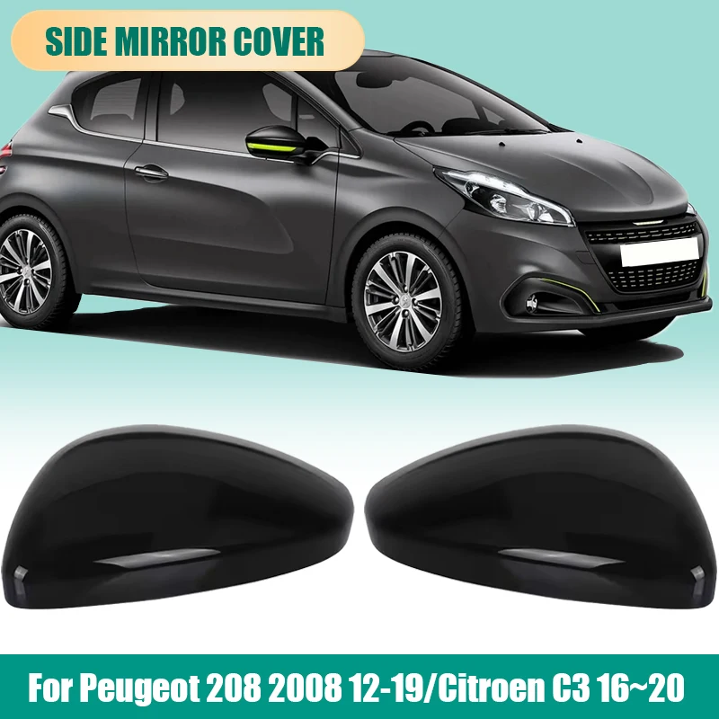

Крышка зеркала заднего вида на боковую дверь для Peugeot 208 2008 2012 ~ 2019 Citroen C3 2016 ~ 2020, накладка на крышку заднего вида 1607513080