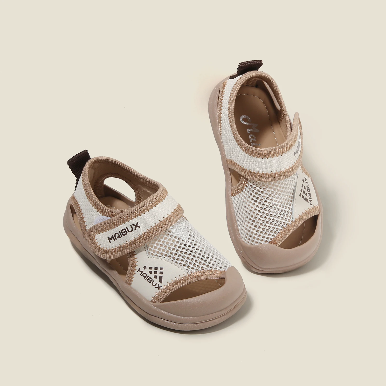 

Summer Mesh Breathable Soft Sole Velcro Anti-slip Baby Shoes for Boys and Girls, Infant Sandals Custom Wholesale