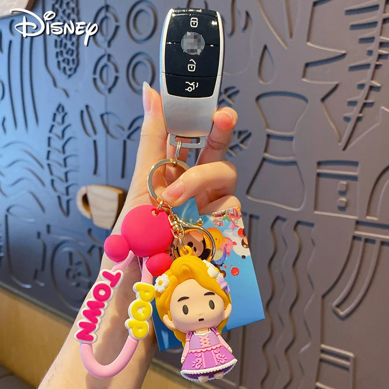 Disney Princess Snow White Cartoon Popular Town Series Keychain Female Creative Couple Key Ring Package Cute Gift Pendant