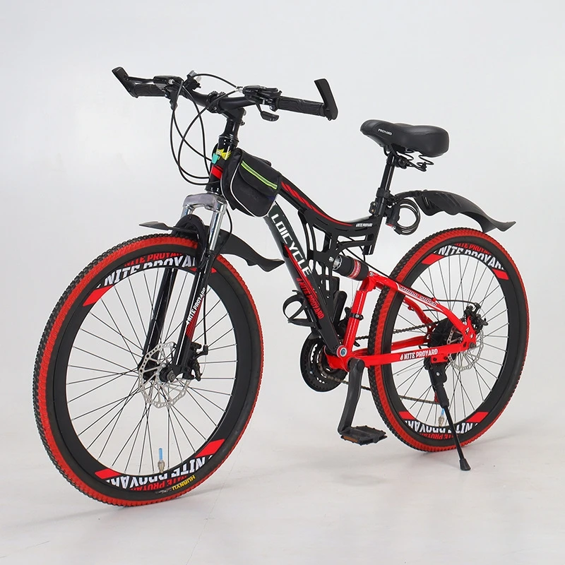 40-ring 26 Inch Mountain Bicycle 21 Speed Front Shock Suspension Mountain Bike With Disc Brake System