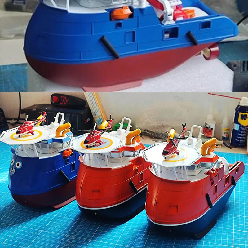 Q Version Ocean Factory Ship Finished Product Model Mini 28CM Tugboat Model OEM Finished Product